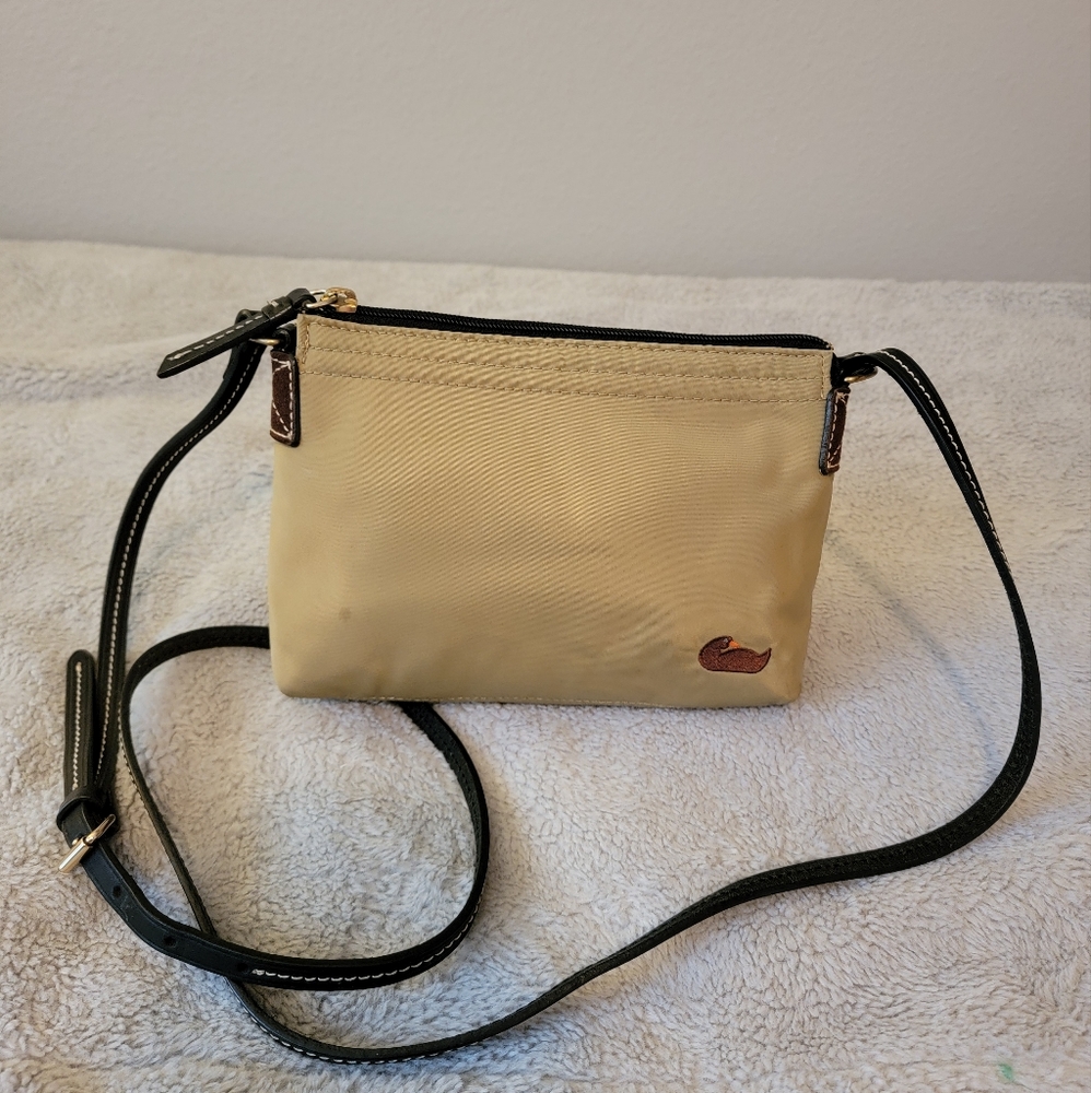 Dooney and Bourke Small Tan Nylon Crossbody Purse